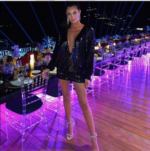 Zara Multi Position Black Sequin Dress NWT - Picture 2 of 11